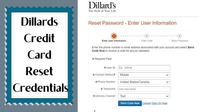 Dillards-Credit-Card-Reset-Password